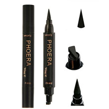 2 in 1 Wing Cat Eye Liner + Stamp Winged Long Lasting Liquid Eye Liner Waterproof & Smudge proof Makeup Black Eyeliner Pen Winged Eyeliner Pencil -
