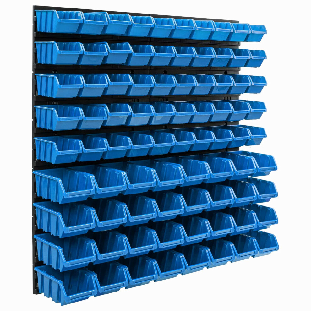 Storage System Wall Shelf 770 X 780 Mm 82 Pieces Box Stacking Boxes Extra Strong Wall Plates Expandable Workshop Shelving 5904865700134