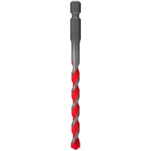 561642 D-U Hex Universal Drill Bit, 5mm, 5/50/100, for Brick/Wood/Tiles/Plastics/Steel/Concrete, Red/Silver