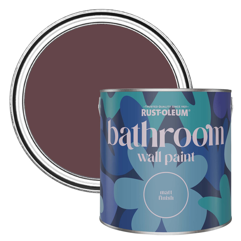 Purple Water-Resistant Bathroom Wall & Ceiling Paint - Mulberry Street 2.5L 5013296400725