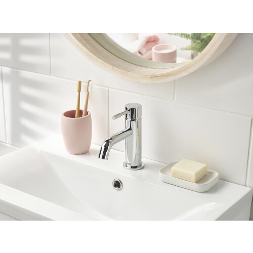 Bristan Mila Basin Mixer Tap with Clicker Waste Chrome (MI BAS C) 1