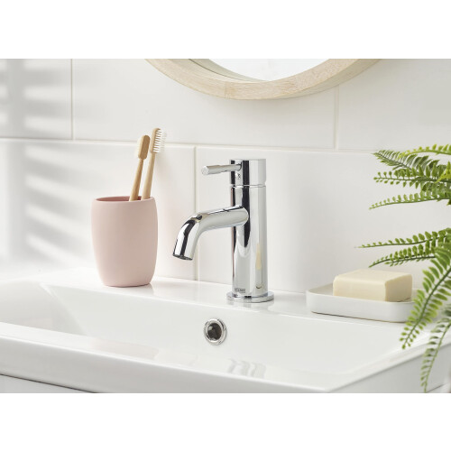 Bristan Mila Basin Mixer Tap with Clicker Waste Chrome (MI BAS C) 2