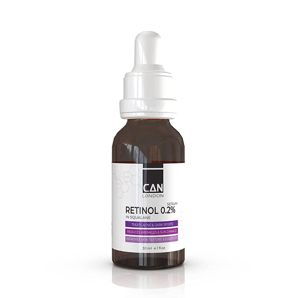 Ican London Retinol 0.2% Serum Reducing Wrinkles, Lines, & Ageing On Face & Eyes 30Ml