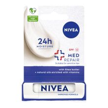 Med Repair Moisturising Lipstick with Shea Butter, Nourishing Oils and Vitamins SPF 15, 4.8 g