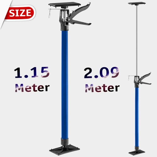 Drywall Plasterboard Ceiling Support, 2PCS Height-Adjustable Builders Easy Props, 115-290Mcm Extendable, Up to 40Kg Load Capacity 1