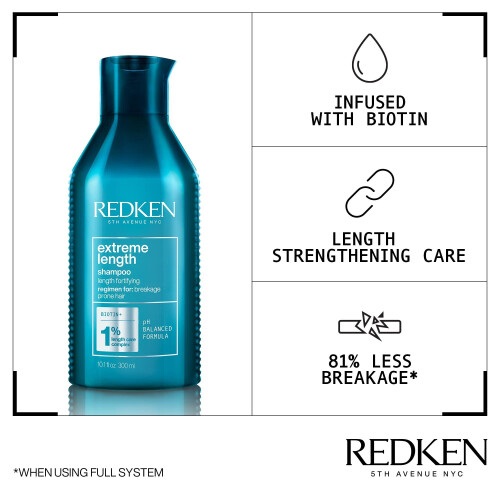 REDKEN Extreme Length Shampoo 300ml & Conditioner 300ml Duo 1
