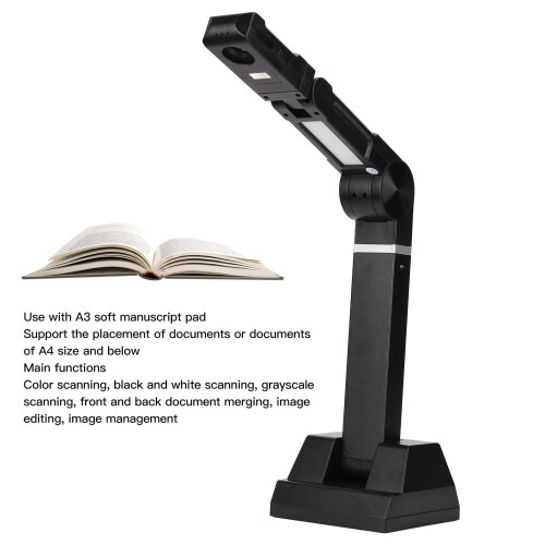 Document Scanner, 8MP Portable USB Doc Scanner with LED Supplemental Light, Compact Design with OCR Text Recognition, Auto Focus Doc Scanner for Live 1