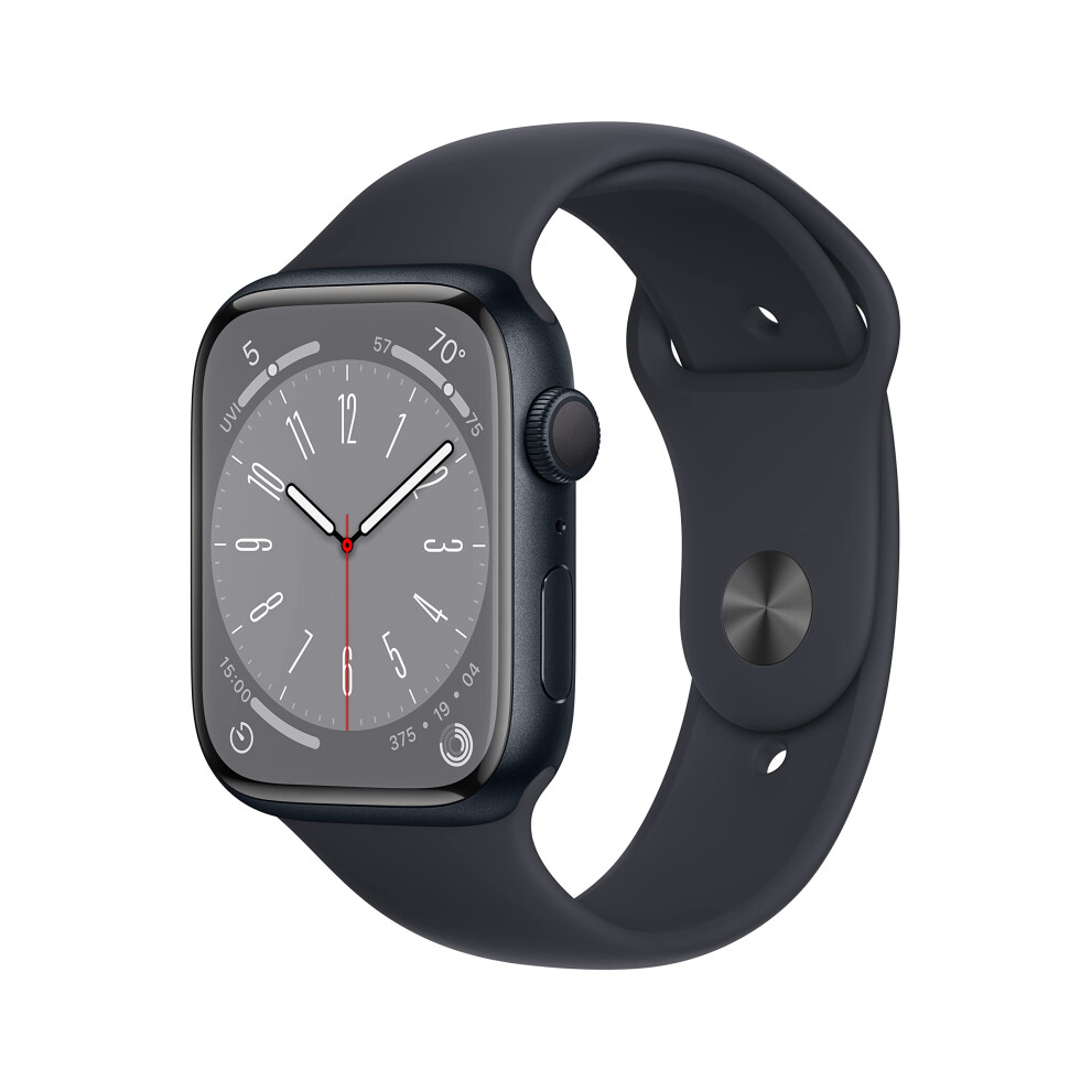 Apple Watch Series 8 (Gps, 45Mm) - Midnight Aluminium Case With Midnight Sport Band (Renewed)