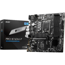 PRO B760M-P Motherboard, Micro-ATX - Supports Intel 14th, 13th & 12th Gen Core Processors, LGA 1700 - DDR5 Memory Boost 6800+MHz/OC, PCIe 4.0 x16 Slot