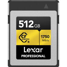Professional GOLD Series 512GB CFexpress Card, Type B CF Card, Up to 1750MB/s Read, Adopt PCIe 3.0 and NVMe, Memory Card for Professional Photographer