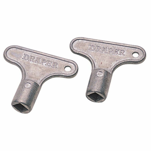 Draper 24866 Zinc Radiator Keys, Blue, Pack of 2 1