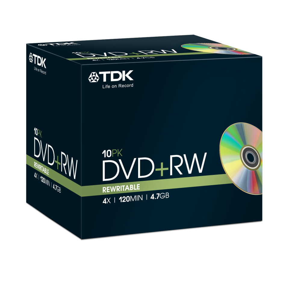 Dvd+Rw Recordable Disk Rewritable Cased 4X Speed 120Min 4.7Gb Ref Dvdrw474x10 [Pack Of 10] 4902030183509