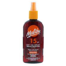 Sun SPF 15 Non-Greasy Dry Oil Spray for Tanning, Medium Protection, Water Resistant, 200ml
