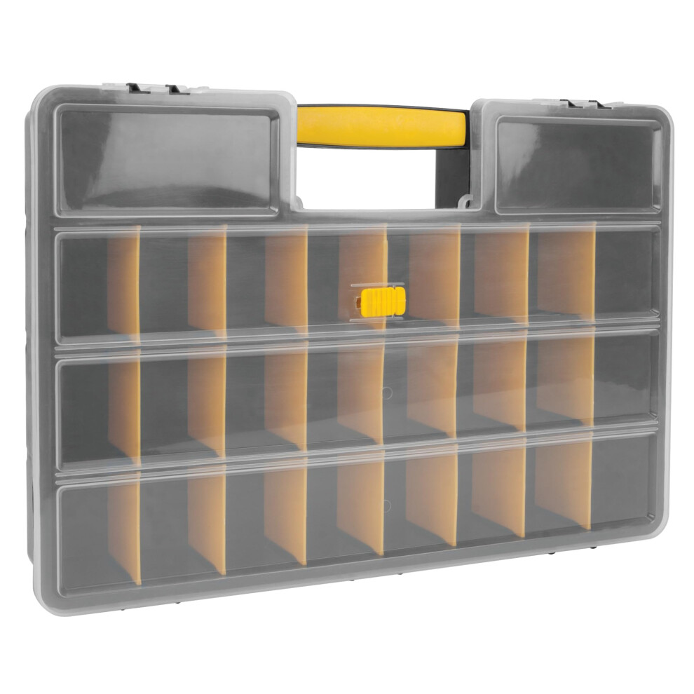 W54037 26 Adjustable Compartment Hardware Organizer Box With Dividers - Durable Plastic Screw Organizer For Nuts, Bolts, Screws, Nails, And Small 039564540370
