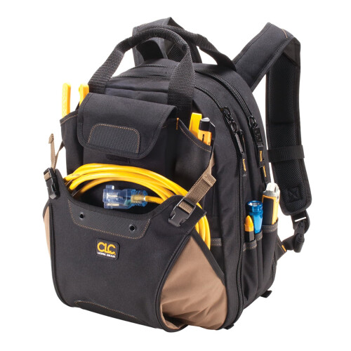 CLC Custom Leathertcraft 1134 Carpenter's Tool Backpack, 44 Pockets, Padded Back Support 1