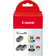 PGI-35 Black Twin & CLI-36 Colour Ink Cartridge Bundle Pack