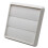 White Gravity Grille with Rectangular 110x54mm Rear Spigot 1