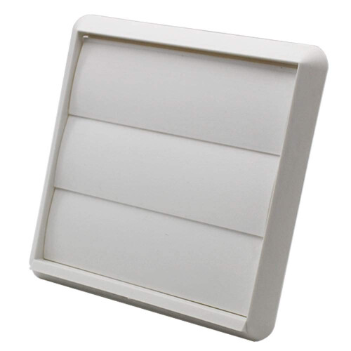 White Gravity Grille with Rectangular 110x54mm Rear Spigot