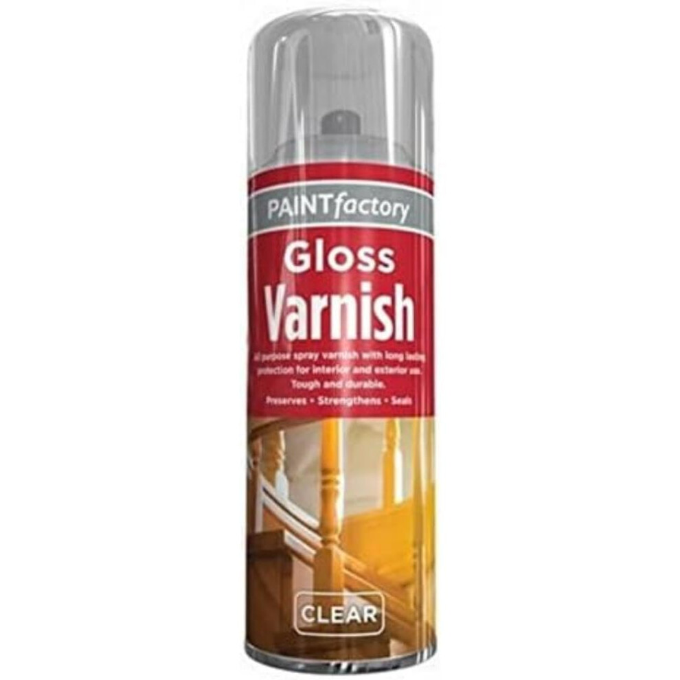Clear Gloss Varnish Spray Can 250Ml 5050520692266