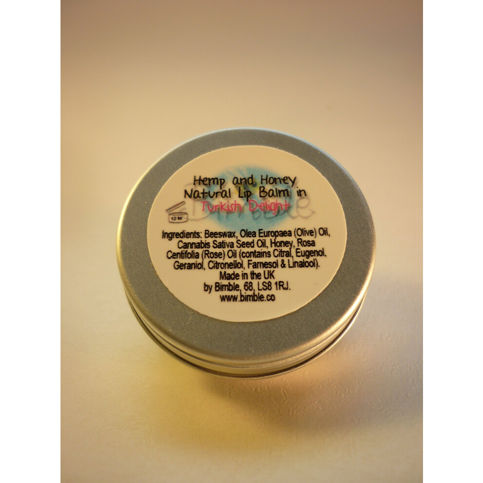 Bimble Hemp And Honey Natural Lip Balm 10G (Turkish Delight)