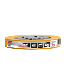 Professional Masking Tape 244, Universal Surfaces, Painters Tape, 18 mm x 50 m - High Precision, UV and Water Resistant, For Indoor & Outdoor