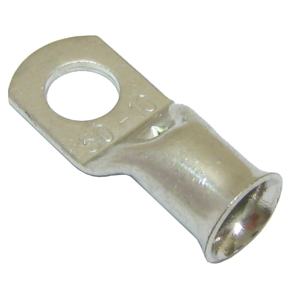 10 Copper Tube 50Mm X 10Mm Lug Battery Starter Cable Welding Crimp Terminal Ring 5053571006631