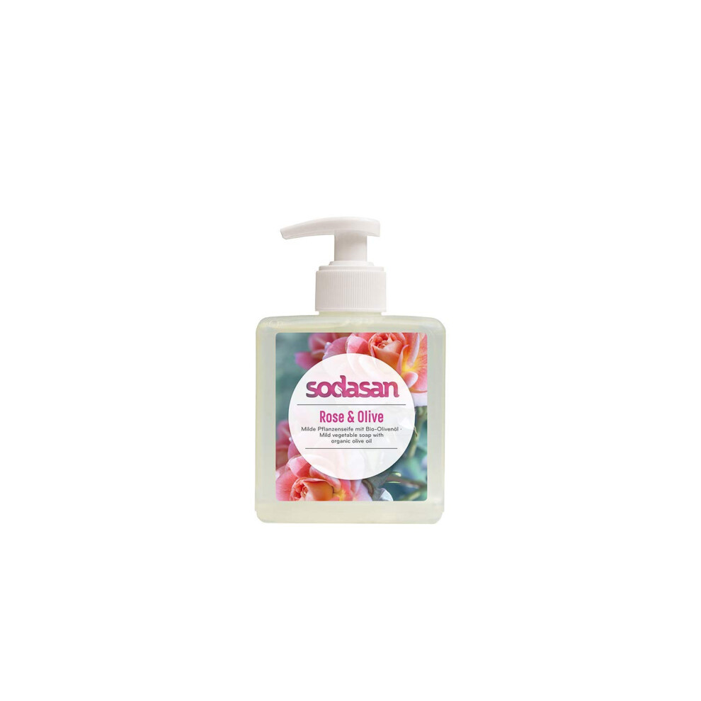 Sodasan 300Ml Pump Dispenser Â Ecological Organic Soap (Liquid Soap Organic Rose/Olive)