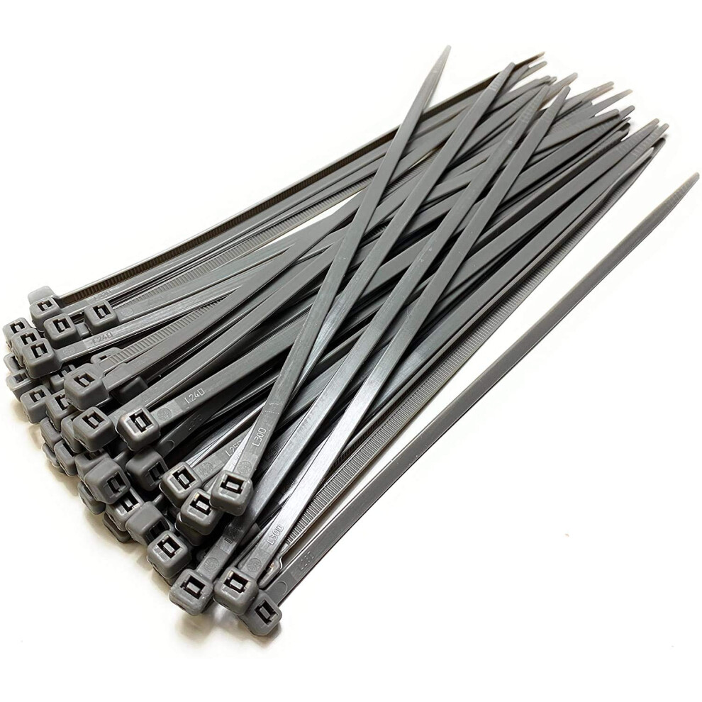 Photos - Electrical Wire & Cable 50 X Silver Grey Cable Ties 370Mm X 4.8Mm Wheel Trims Hub Cap