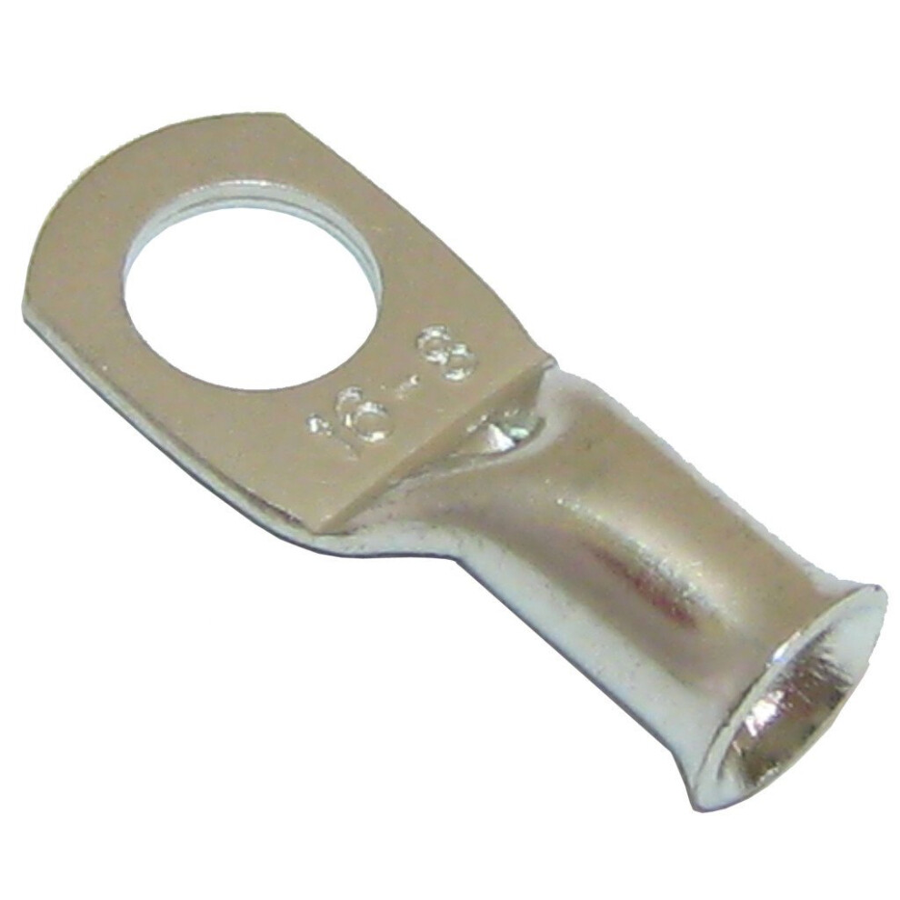 10 Copper Tube 16Mm X 8Mm Lug Battery Starter Cable Welding Crimp Terminal Ring 5053571006181