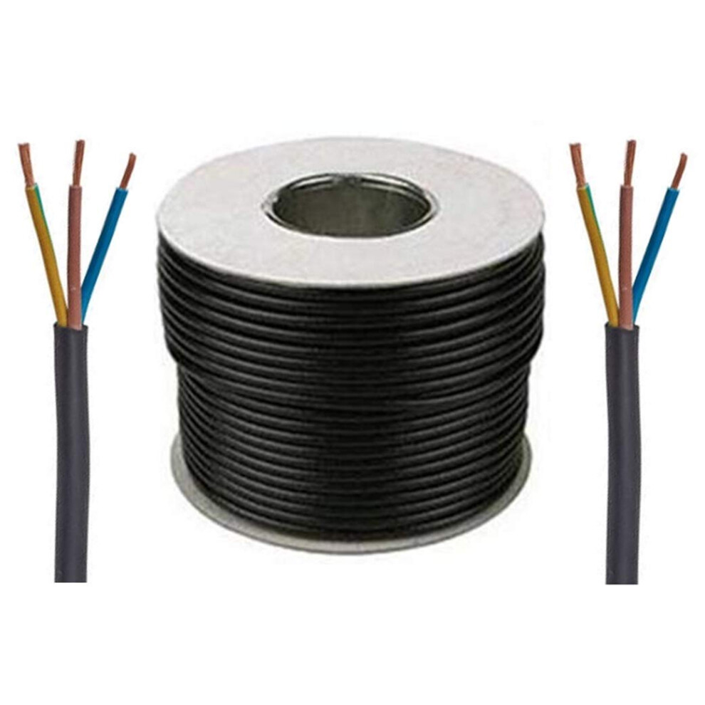 5 Meters Of Black Flex 3183Y 1.5Mm 15 Amp 3 Core Flexible Black Cable 5055598012428