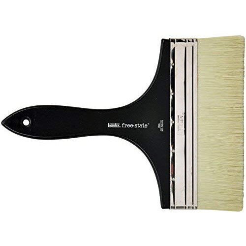 Professional Freestyle Large Scale Brush, Broad Flat/Varnish 8-inch, Short Handle, Beige 2