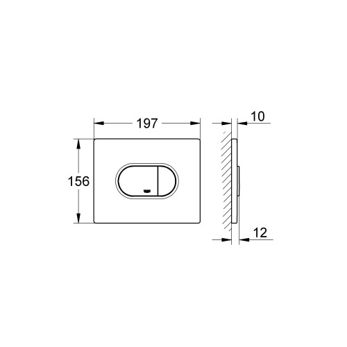Grohe 38858SH0 Arena Cosmopolitan WC Wall Plate 1