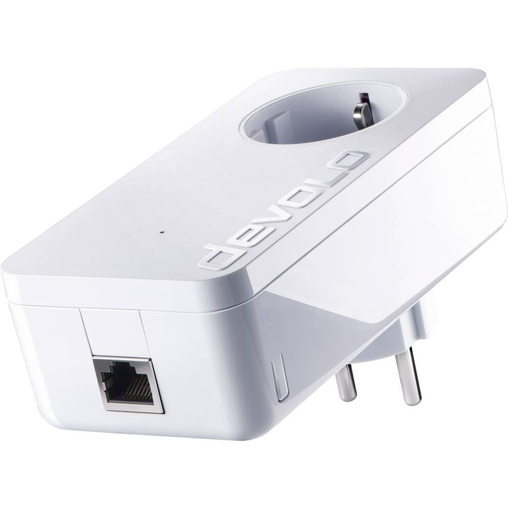 Photos - Wi-Fi Adapter Devolo LAN Powerline Adapter, dLAN 1200+ Extension Adapter up to 1200 Mbit/s, Ideal for Home Office, 1x LAN Connection, LAN Socket, 