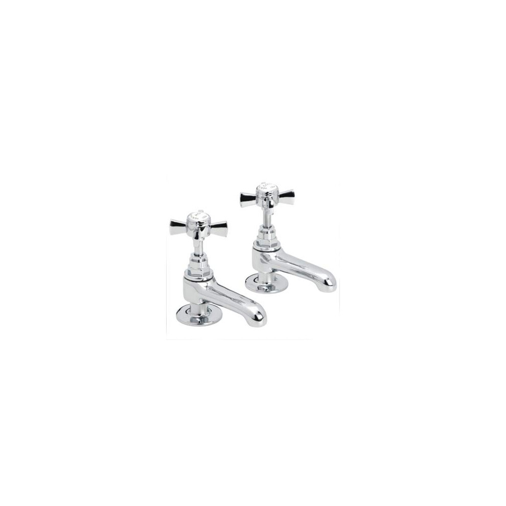 Dawlish 1/2" Basin Pillar Taps Quarter Turn Cd In Chrome Tdcc00 (Pair) 5055138554265