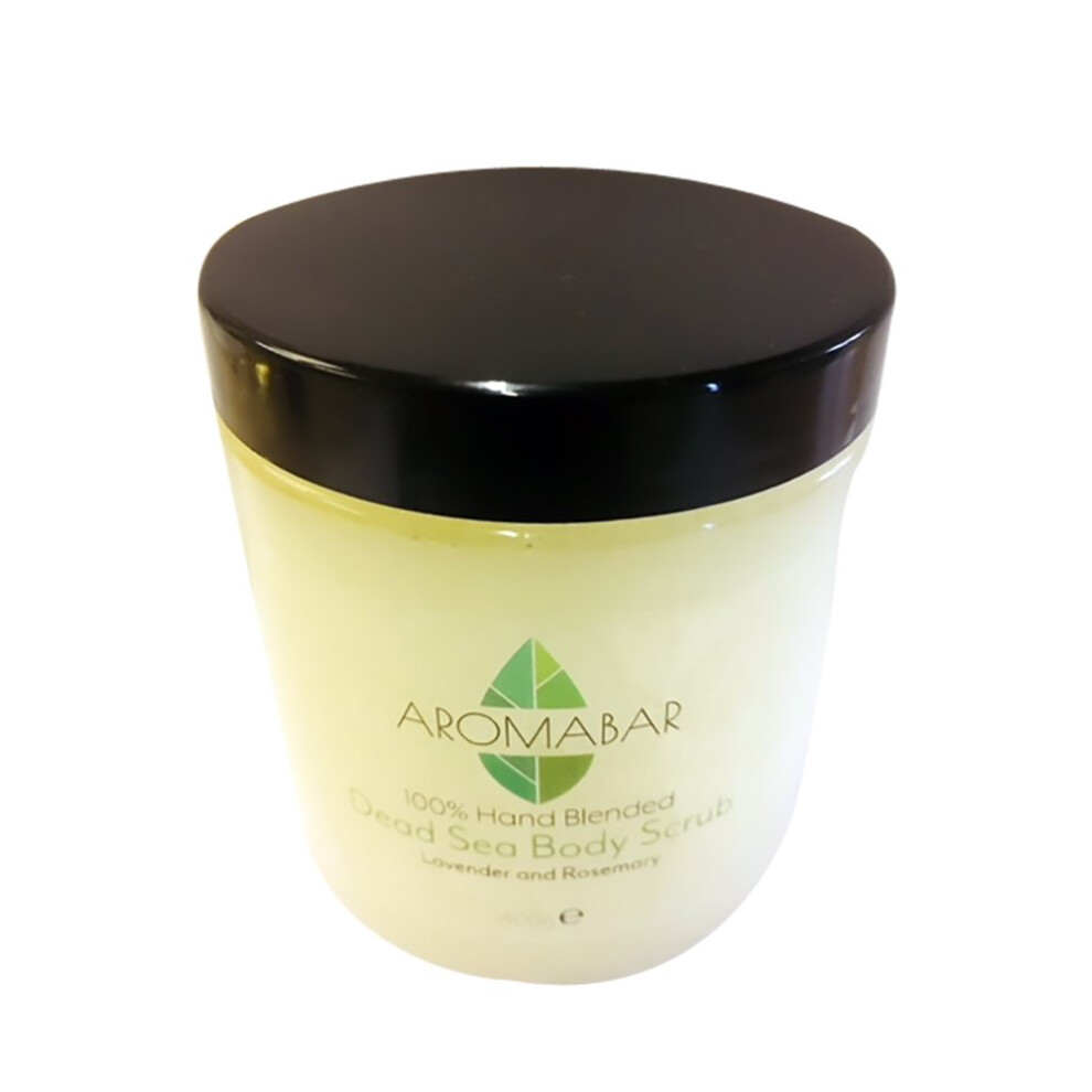 Aromabar Lavender Dead Sea Salt Body Scrub 400G & Rosemary 100% Natural Packed With Minerals And Nutrients For Men Or Women