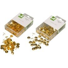 KF02018 Brass Plated Encapsulated Thumbtacks (Pack of 120)