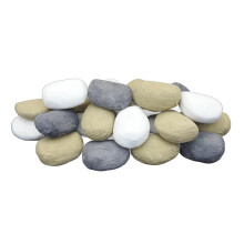 20 Gas Fire Replacement Ceramic small Pebbles Replacements/Bio Fuels/Ceramic/Boxed/Lot of colours CHOOSE (Mixed white/grey/beige) IN COALS 4 YOU