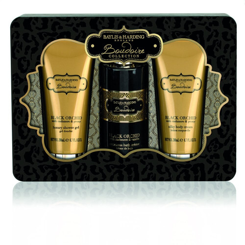 Baylis & Harding Boudoire Black Tin, 3-Piece Gift Set