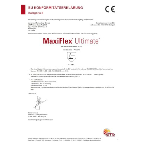 10 Pair MaxiFlex Ultimate nitrile foam palm coated work gloves, Size:M 1