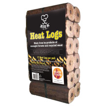 Compressed Saw Dust Heat Logs, Pack Of 12-14 100% Natural Heat Logs