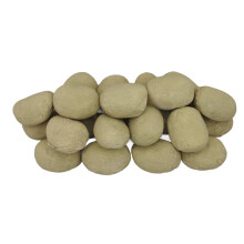 Ceramic Coal Effect Fireplace Pebbles Pack of 30 – Beige Heat Resistant Stones for Gas Fires Bioethanol Burners LPG & Electric – Premium Fuel