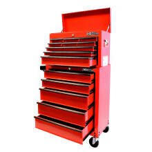 C314BBS Heavy Duty 14 Drawer Combination Unit with Ball Bearing Slides,Medium, Red