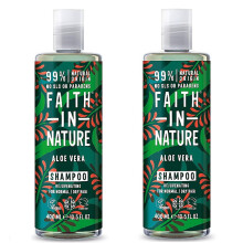 (2 Pack) - Faith in Nature - Aloe Vera Shampoo | 400ml | 2 PACK BUNDLE