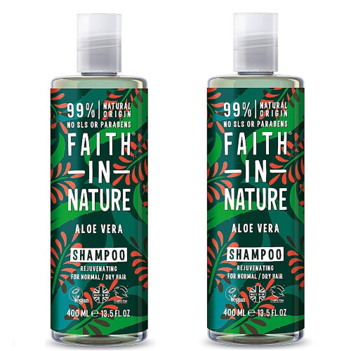 Faith in Nature (2 Pack) - Faith in Nature - Aloe Vera Shampoo | 400ml | 2 PACK BUNDLE