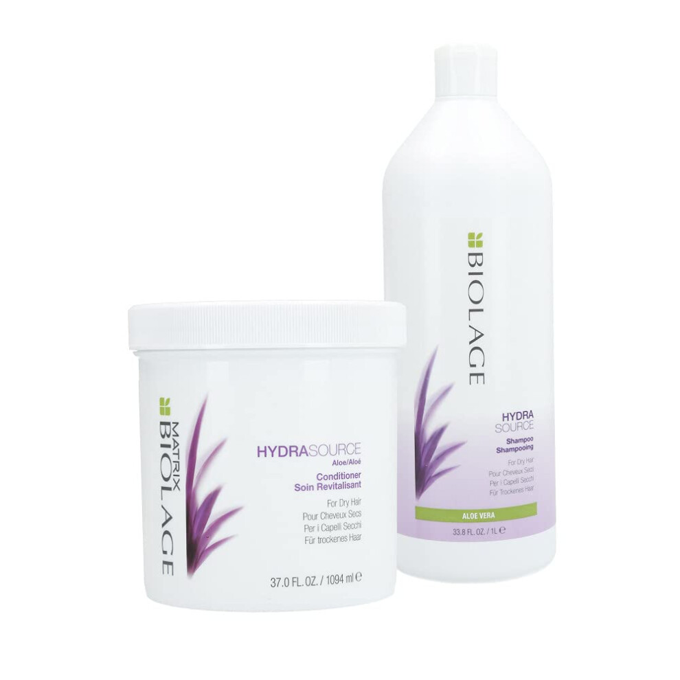 Matrix Biolage Hydrasource Was Hydrating Shampoo 1000Ml Conditioner 1000Ml Set