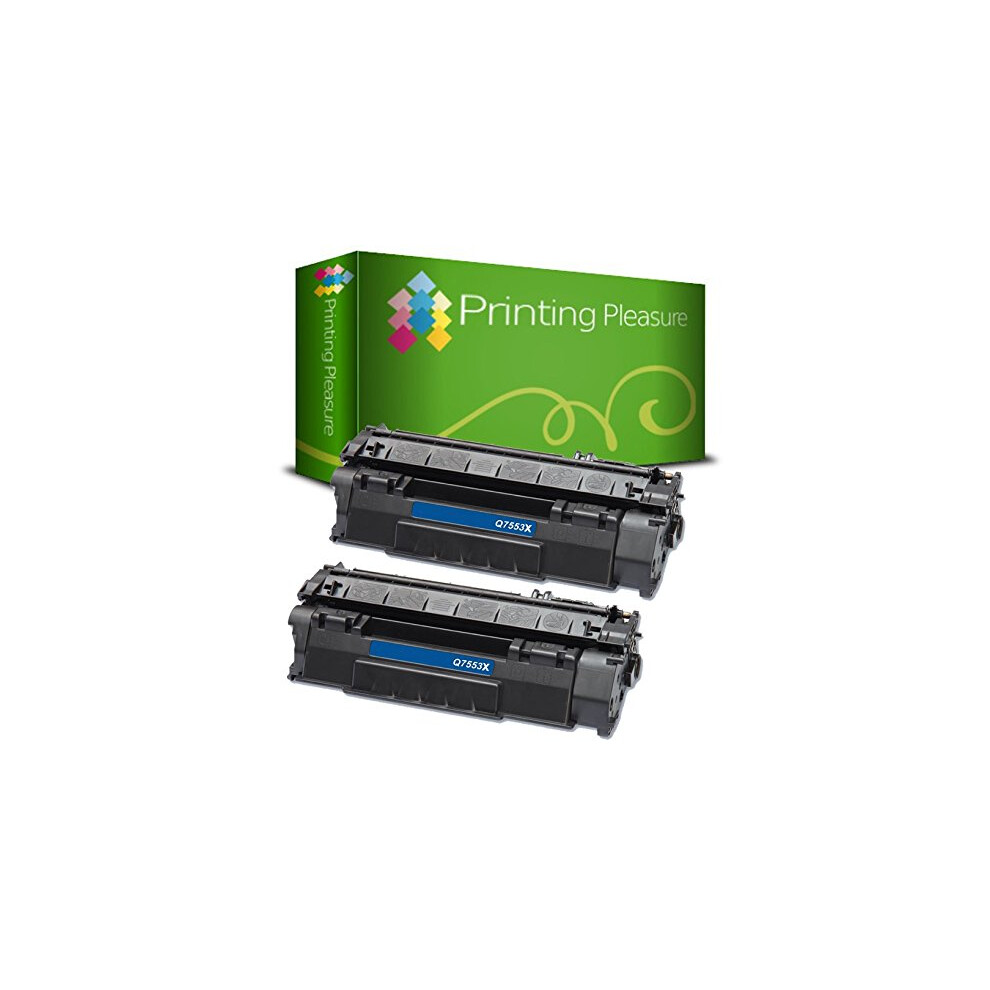 2 Compatible Q7553x 53X Toner Cartridges For Hp Laserjet P2015 P2015d P2015dn P2015n P2015x P2010 P2012 P2013 P2014 P2014dn P2014x M2727 M2727nf 640522391349