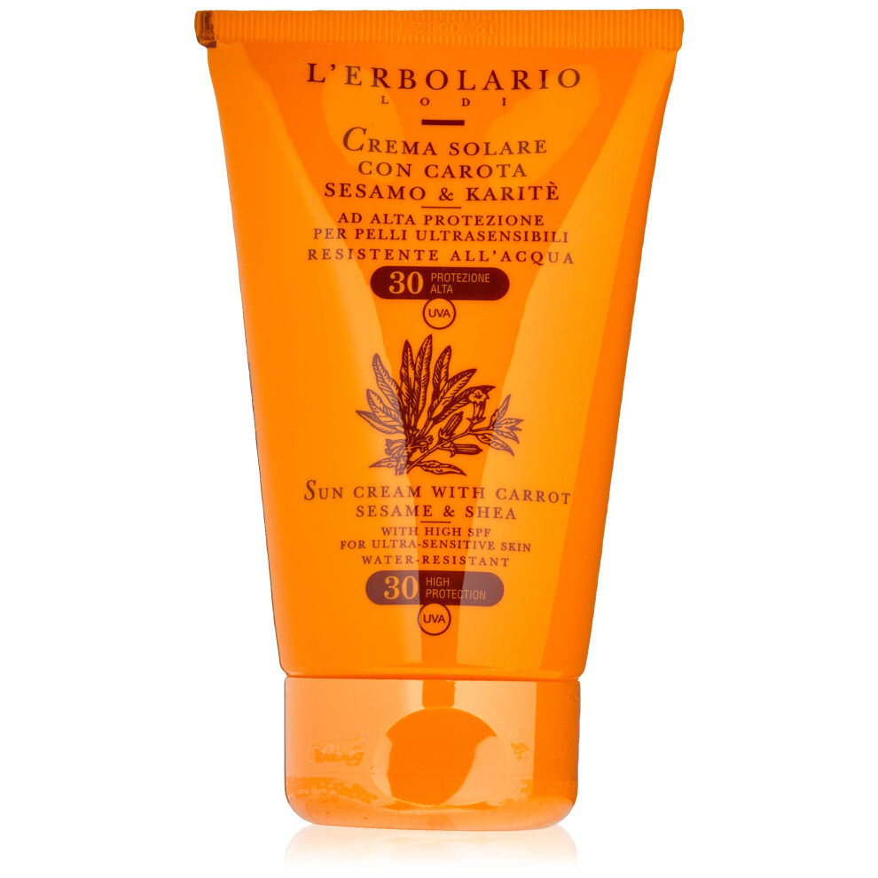 L'erbolario Cream Sun Containing Carrot/Sesame Oil And Shea Butter With Spf 30
