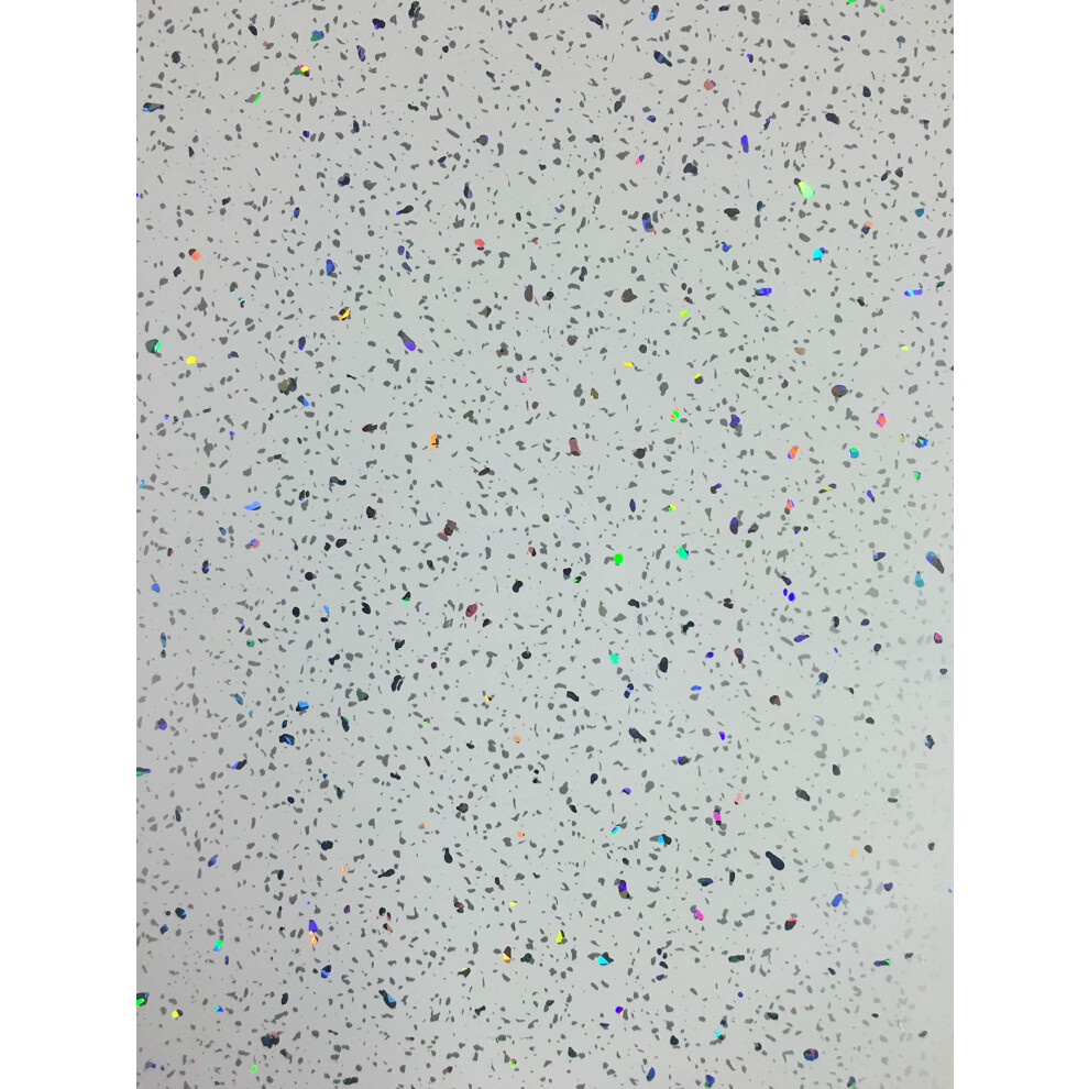 White Sparkle 1M X 2.4M Shower Wall Panels Bathroom Pvc Cladding Wet Wall 713072766100