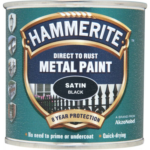 Hammerite Smooth Finish Satin Black 250ml