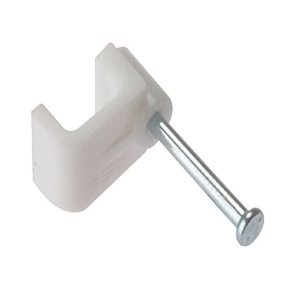 Bh04818 (50 Pcs) Flat Cable Clip For Twin And Earth, White 2.5 Mm - Pack Of 50 Pieces 5013249398147